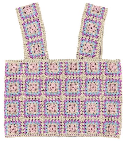 Stella McCartney Kids Top - Cropped - H?klet - Sand/Lilla/Bl?/Ro
