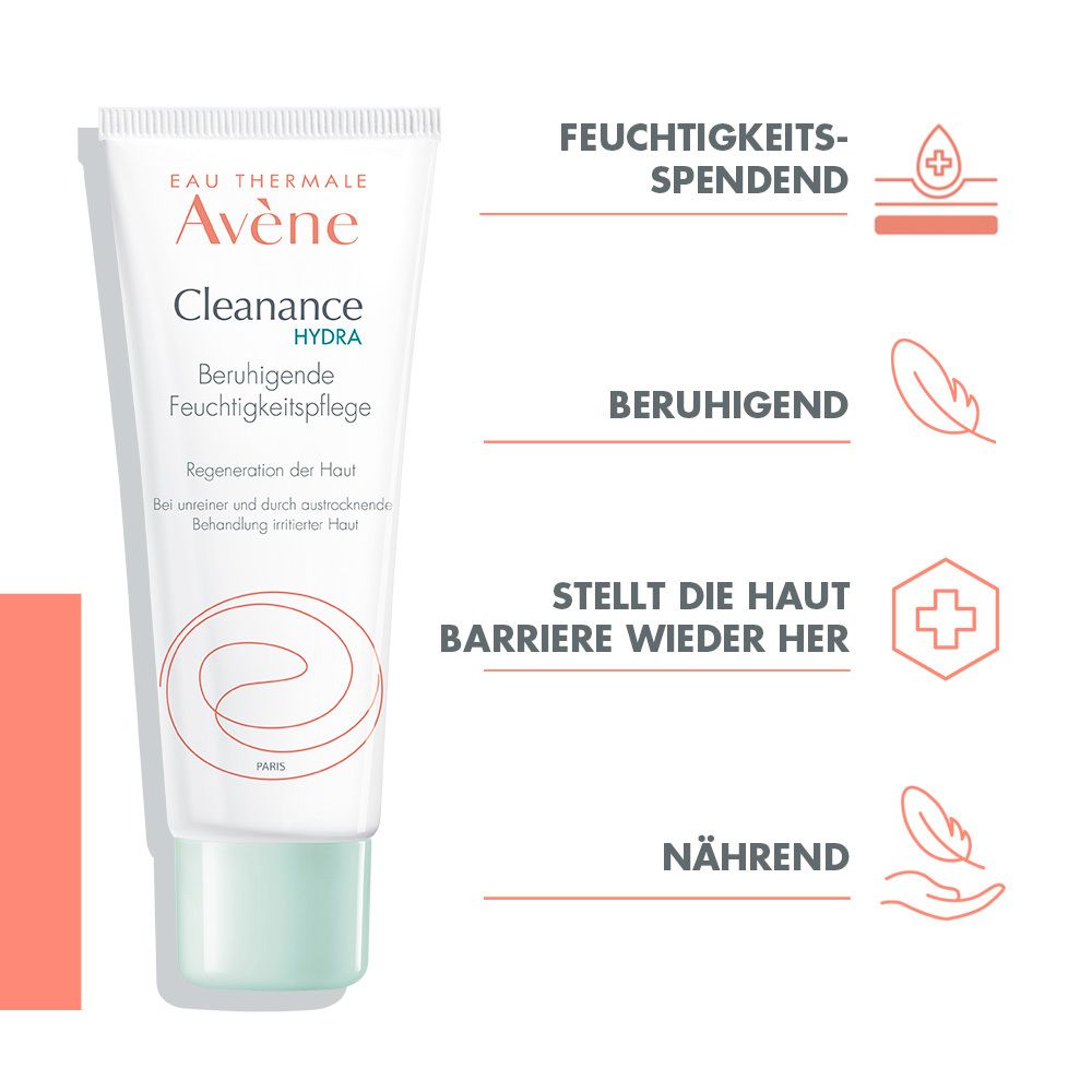 Avène Cleanance Hydra beruhigende Feuchtigkeitspflege - bei dermatologischer Behandlung von Akne