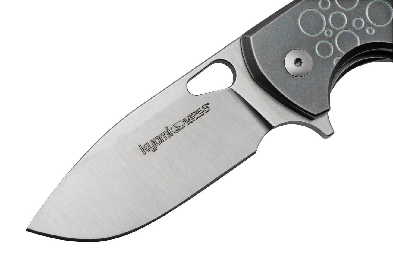Viper Kyomi V5933RBL, CPM 20CV Satin Blue Titanium Circle, zakmes