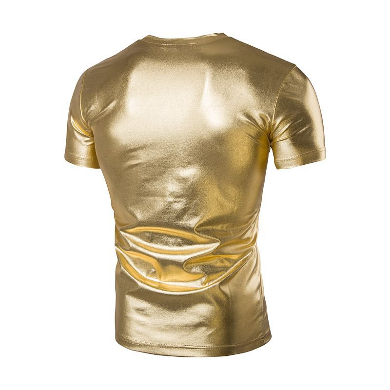 Fireon - Metallic V-hals T-shirt met korte mouwen