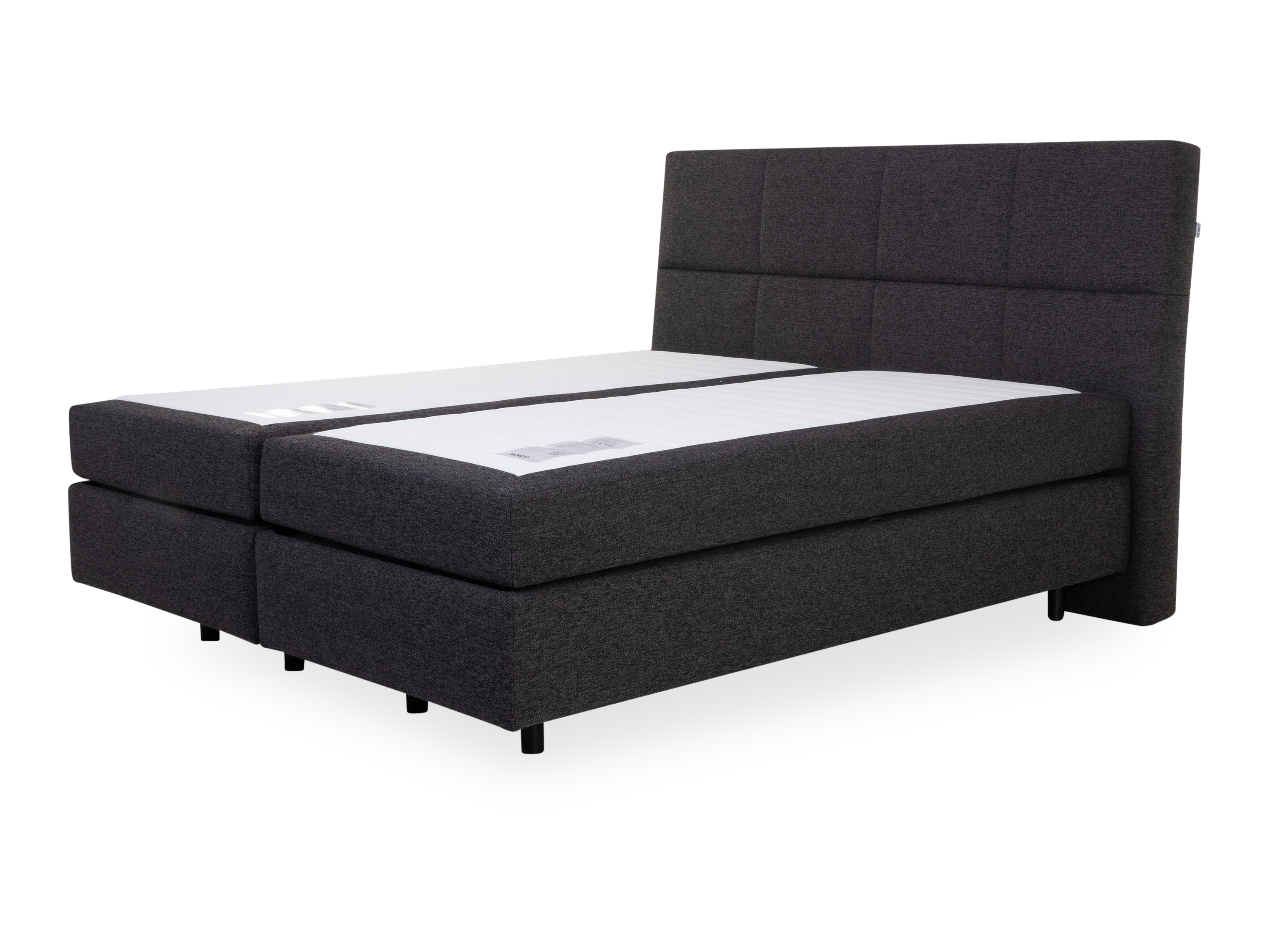 Boxspringbett MONDO DELUXE 160X200 H2\/H2 anthrazit