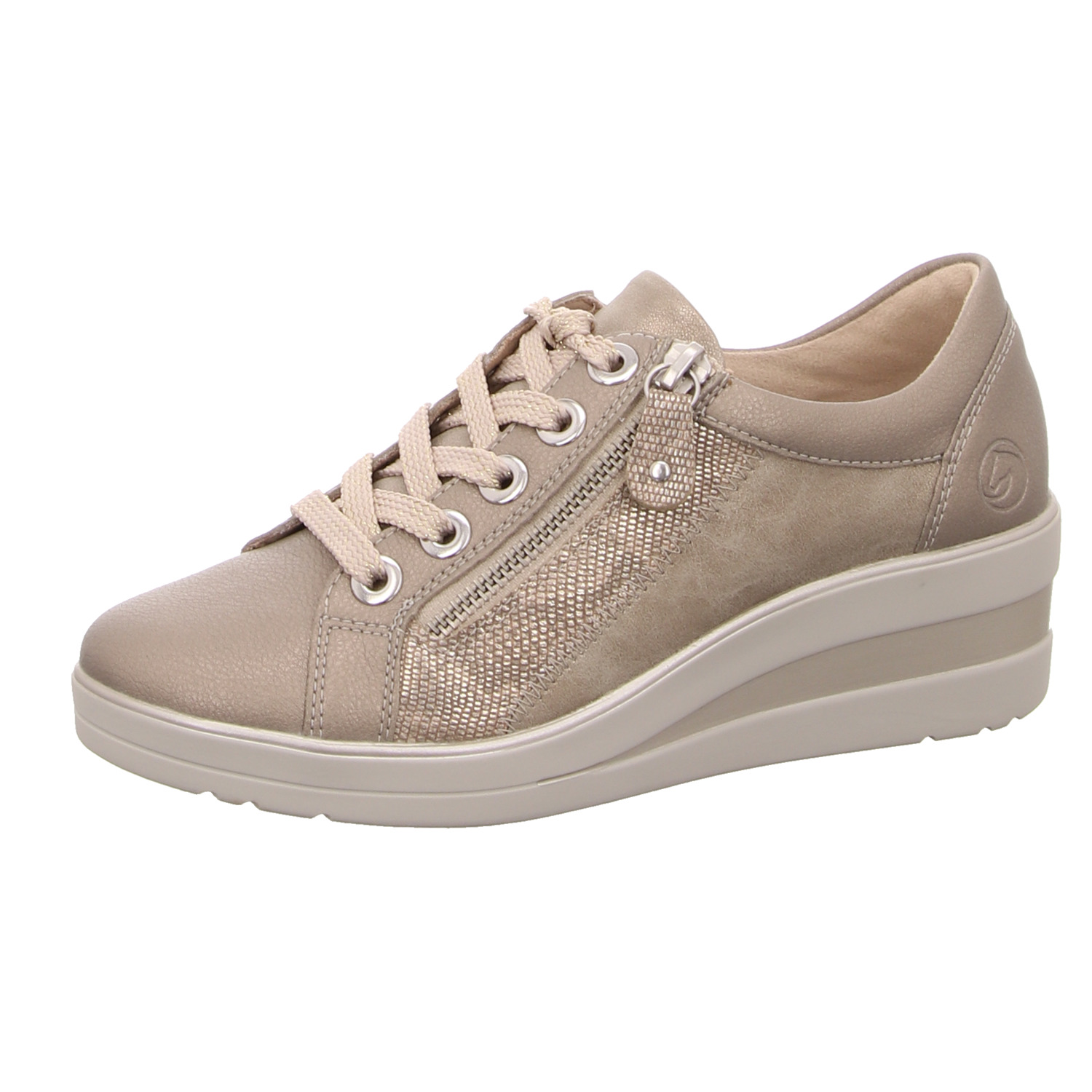 Remonte Schnürhalbschuh gold/silber/bronce