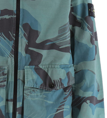 Stone Island Jacke - Smaragd m. Print