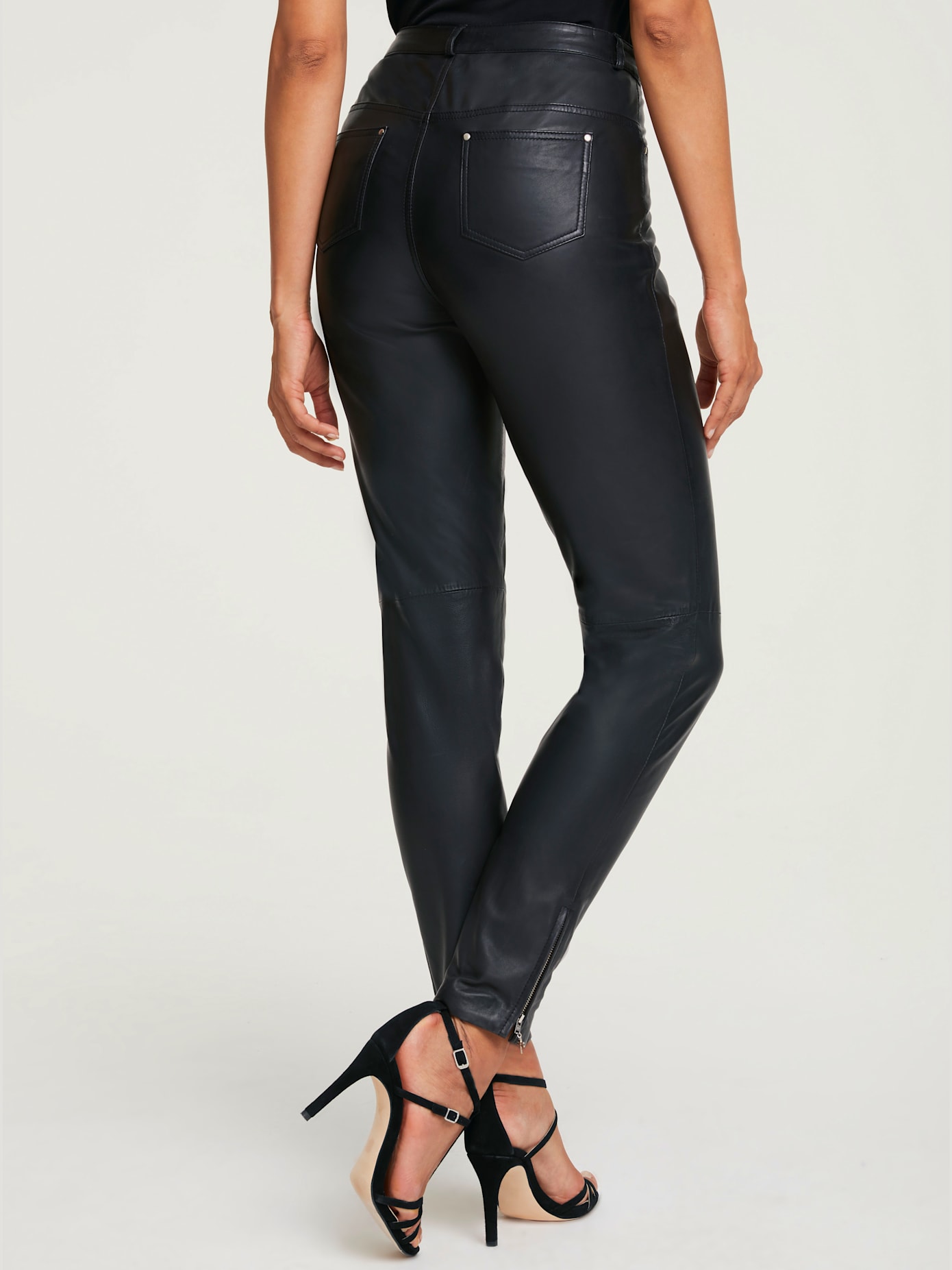 Pantalon en cuir cuir d'agneau souple