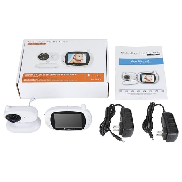 2.4G Digital trådløs 3,5 tommer farve LCD babymonitor 5m Night Vision SP850
