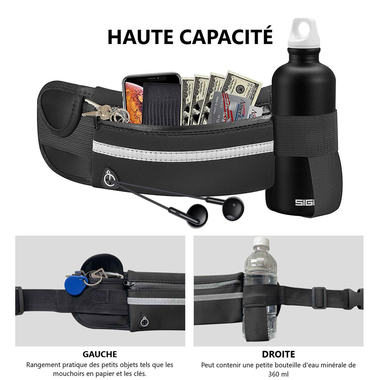 Onamaste Banane de sport noire