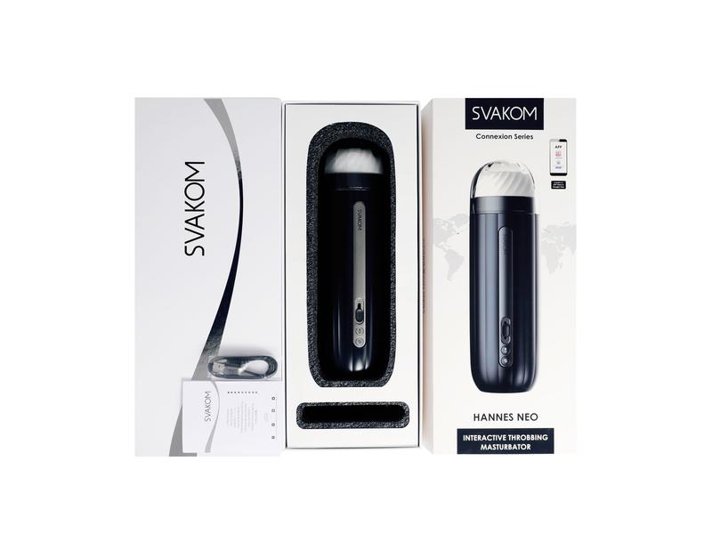 Svakom Masturbator Hannes Neo weiss Interaktives und App-gesteuertes Sextoy für den Mann
