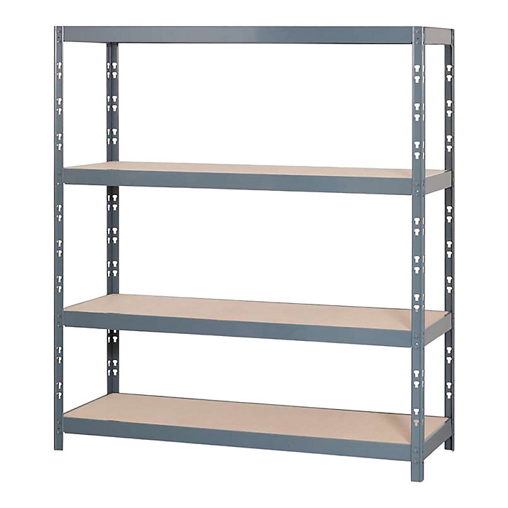 Étagère 4 plateaux H. 180 cm x L. 185 cm métal et bois