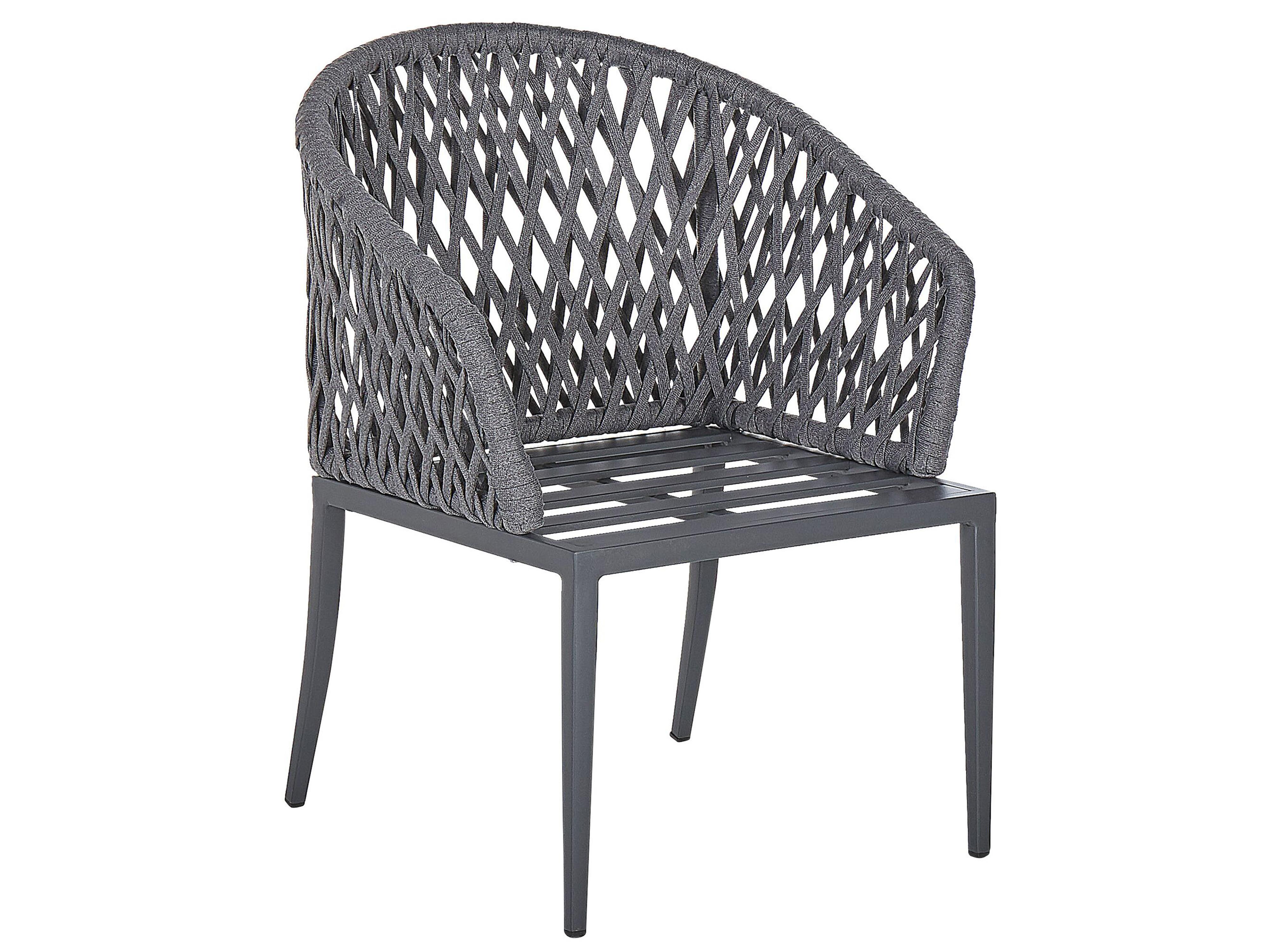 Tuinset 4-zits LIPARI met kussens Metaal Grijs