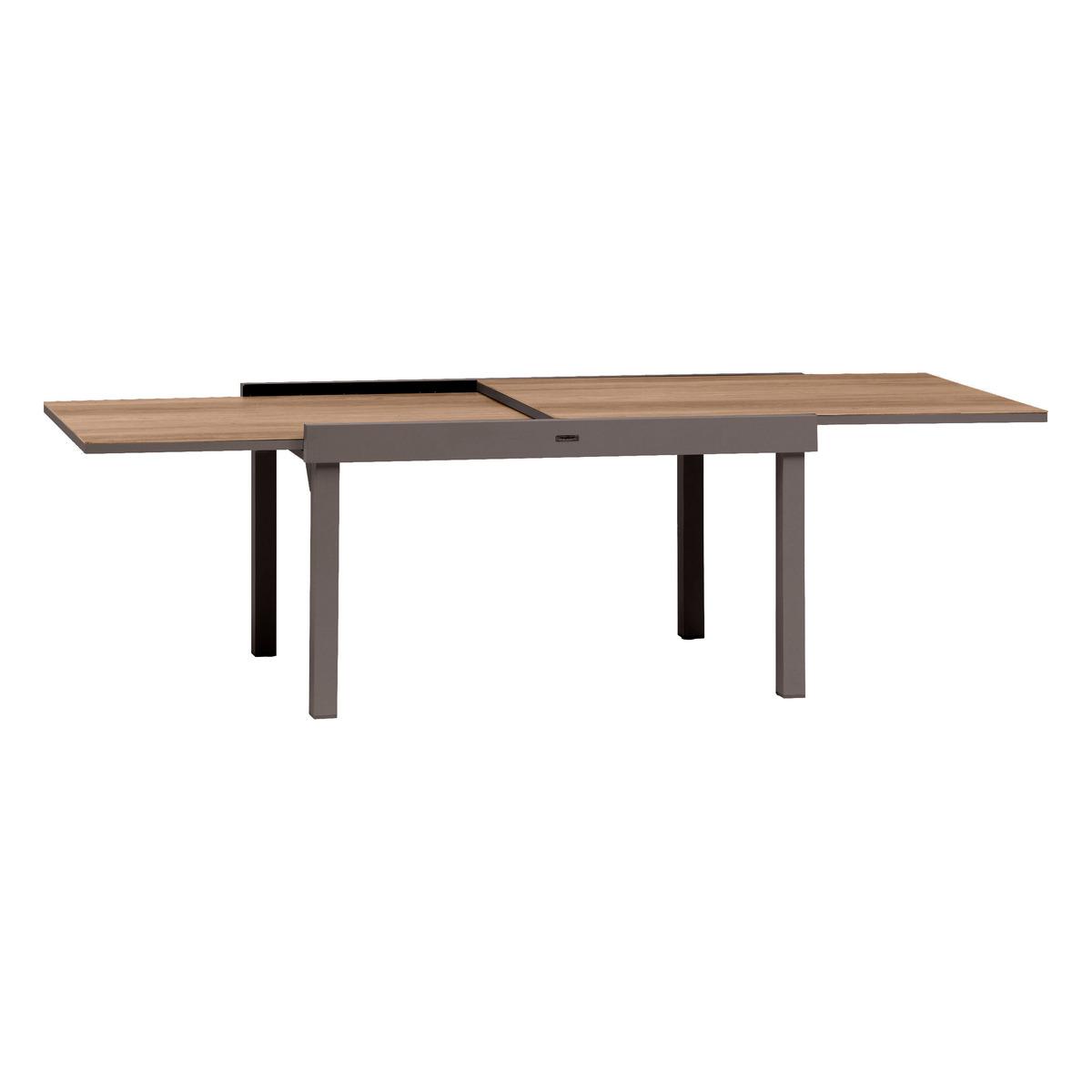 TABLE PIAZZA EXTENSIBLE ALUMINIUM HOUBLON 10 PLACES