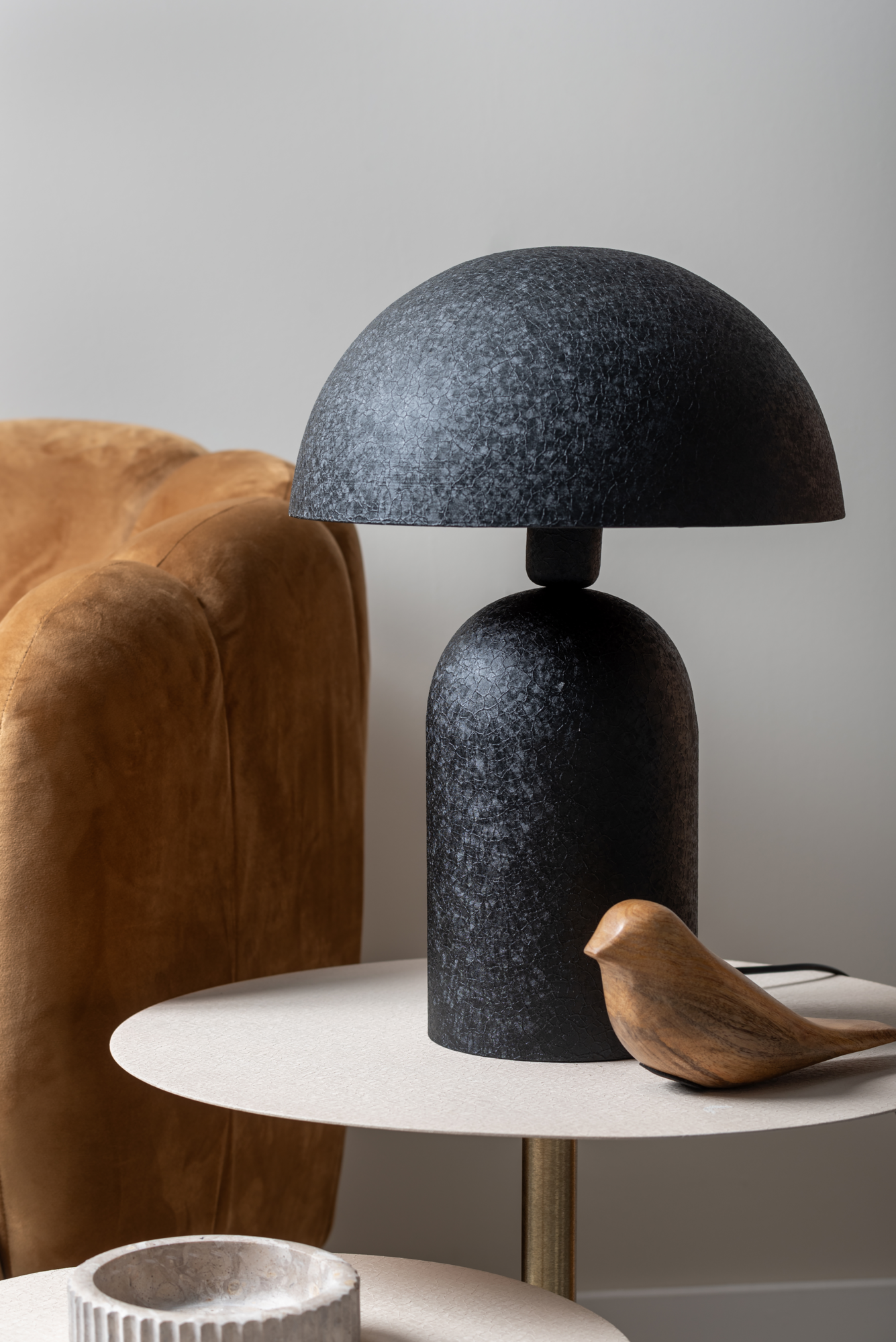 Table lamp Boaz large iron textured black