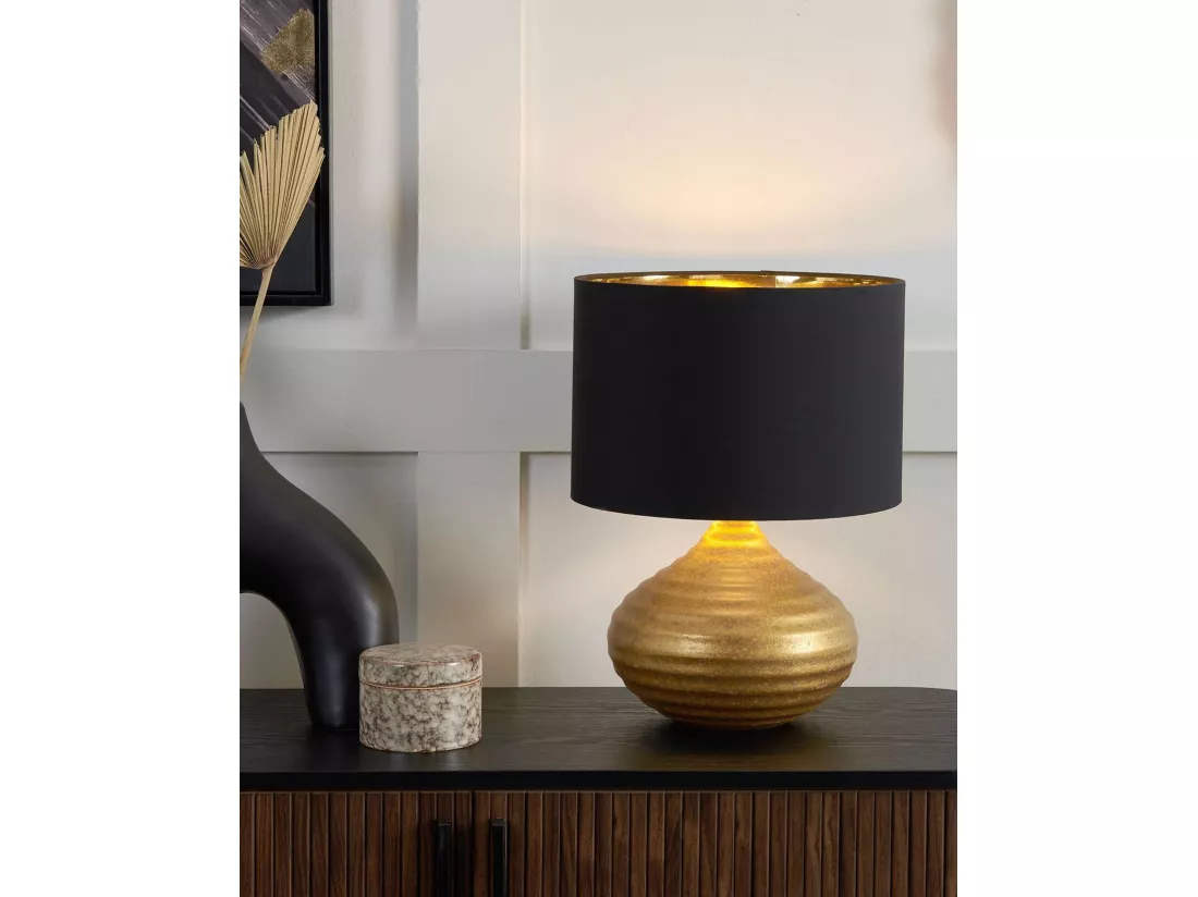 Lampe à poser KUBAN Céramique Doré