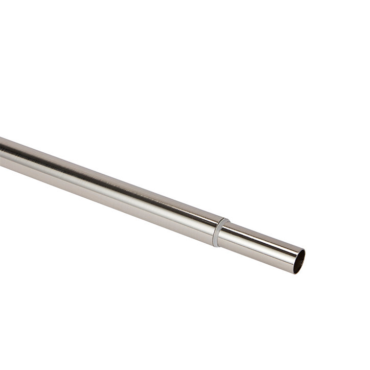 Tringle à rideau GoodHome extensible Ikaria, nickel brossé, 120/210 cm