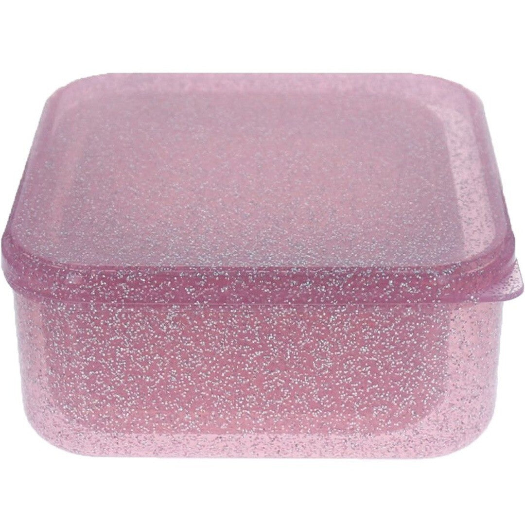 Le petit souk lunchbox set glitters - roze - 3st