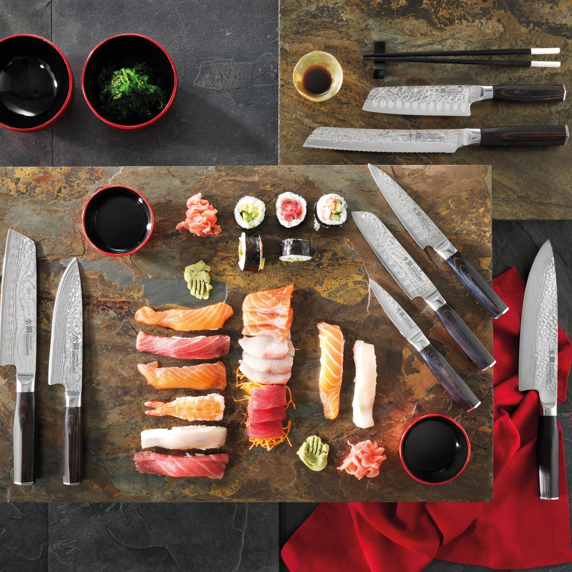 THE CUSTOM CHEF™ Damashiro® EMPEROR Santokukniv