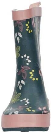 Gevavi Fleur regenlaarzen donkerblauw roze Meisjes Rubber Bloemen 21