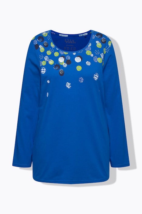 Pyjama, Punkte, Rundhals, Langarm