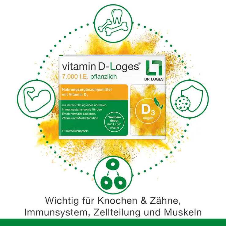 Vitamin D-Loges 7.000 I.E. pflanzlich Wochendepot, 30 St