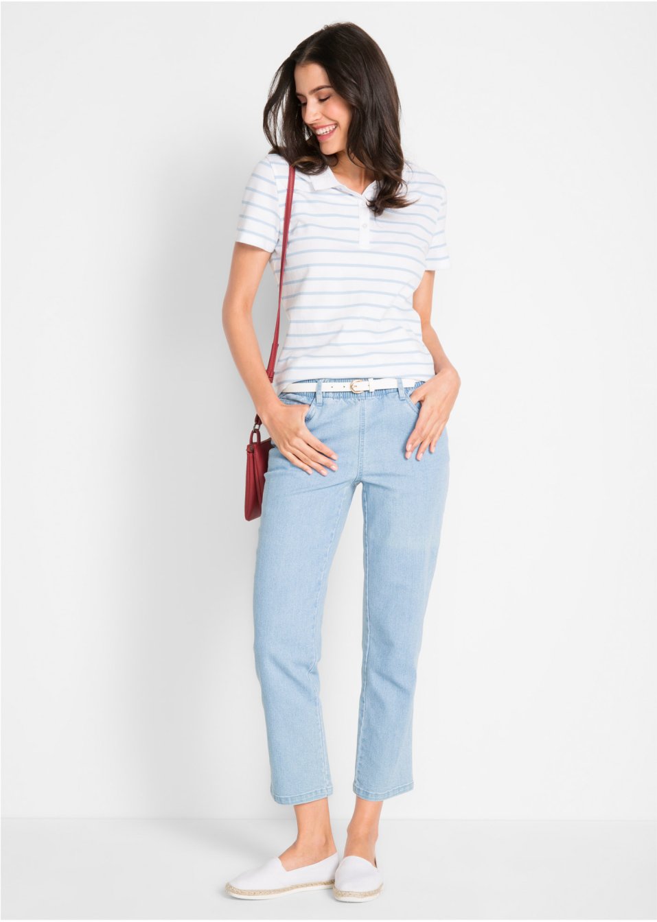 Lot de 2 pantalons 7/8 confort stretch avec taille confortable