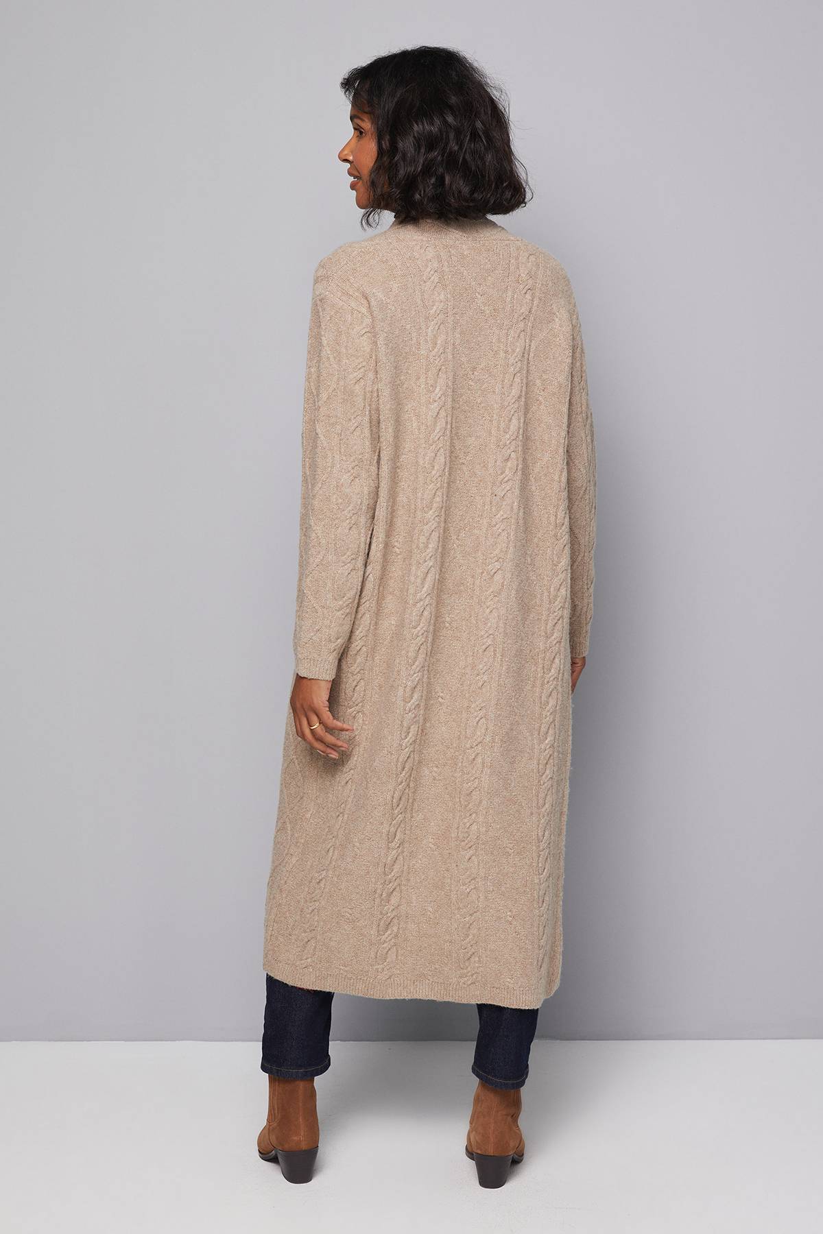 Wallis Cardigan Long Maxi à Torsades