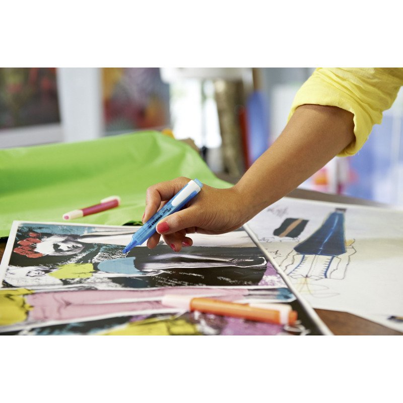Surligneur Stabilo Swing Cool couleurs assorties - Pochette de 6