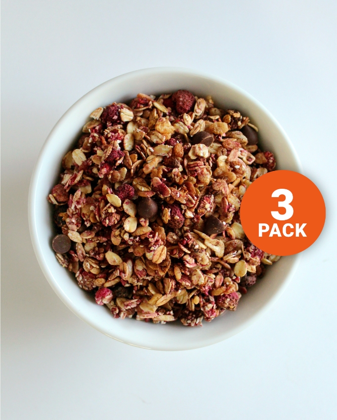 Monster Lavkarbo Granola - Raspberry 300g (3-pack)