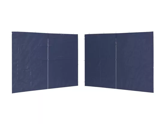 Paroi de tente de réception 2pcs avec fermeture éclair PE Bleu