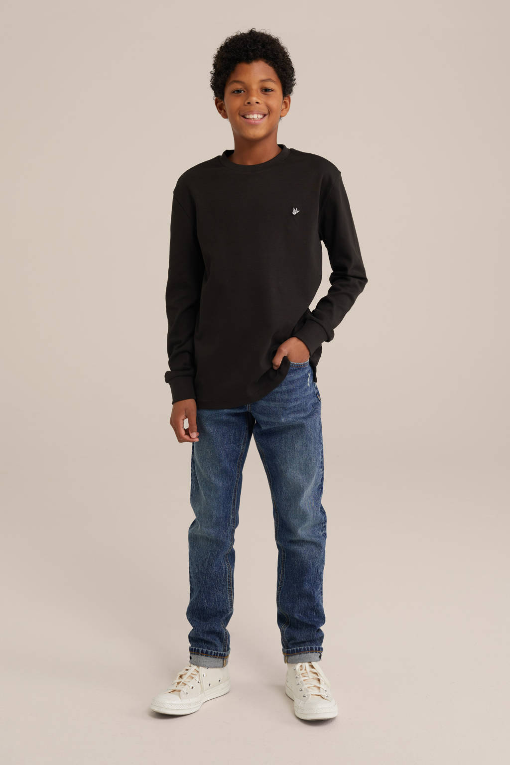 WE Fashion sweater zwart