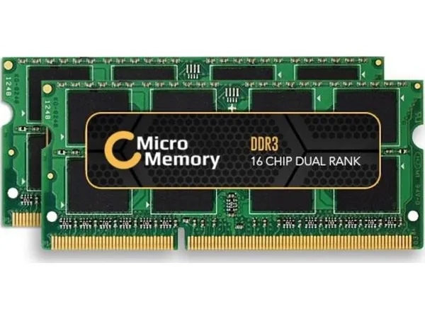CoreParts - DDR3 - sæt - 16 GB: 2 x 8 GB - SO DIMM 204-PIN - 1600 MHz / PC3-12800 - 1.5 V - ikke bufferet - ikke-ECC