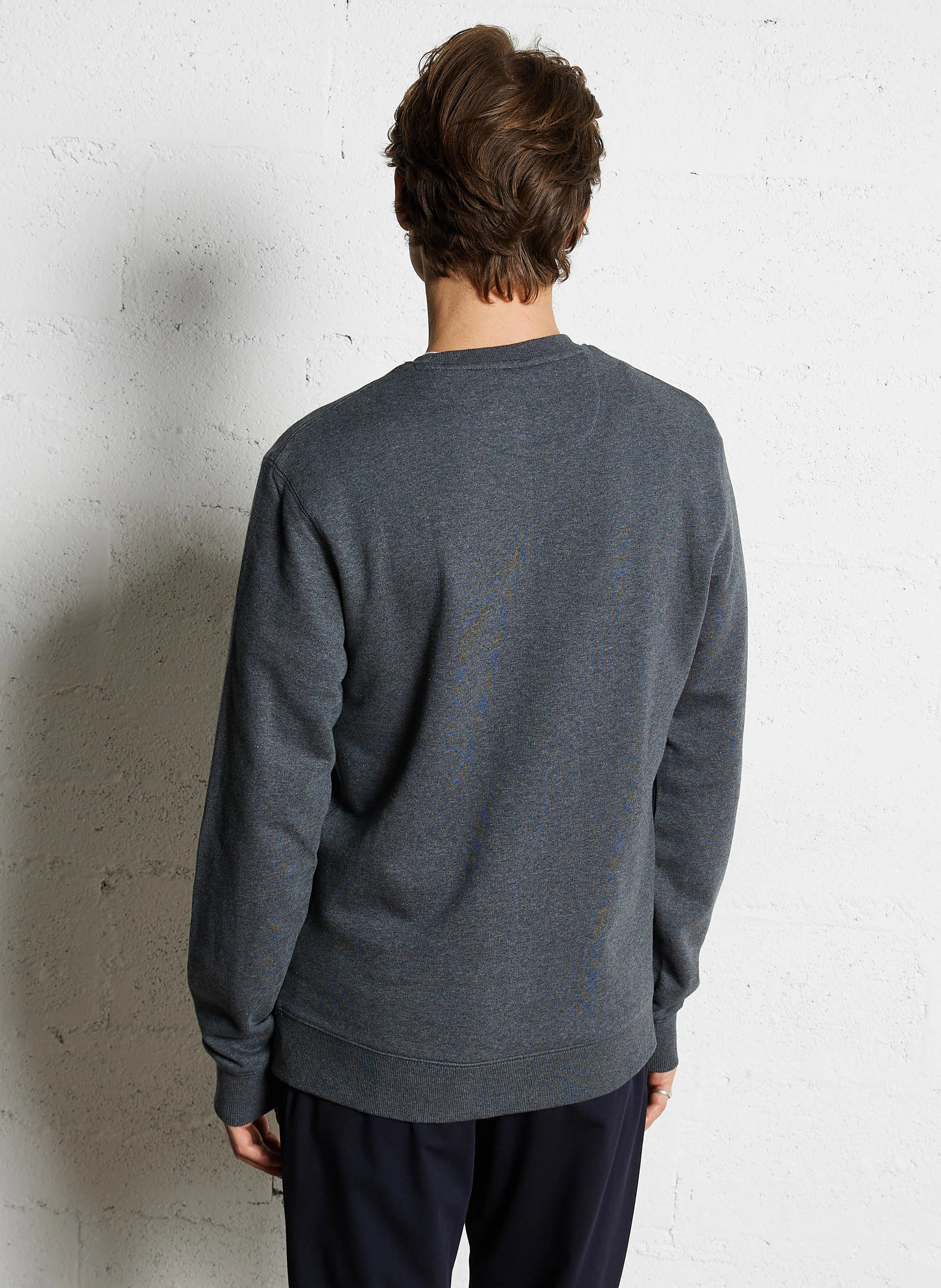 TIM - Sweat slim-fit col rond en coton bio | Rouge