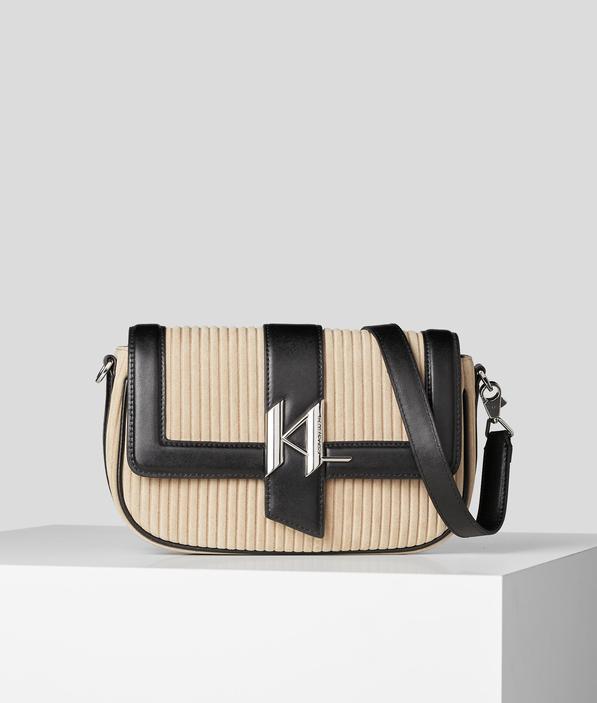 SAC BAGUETTE K/SADDLE EN VELOURS CÔTELÉ