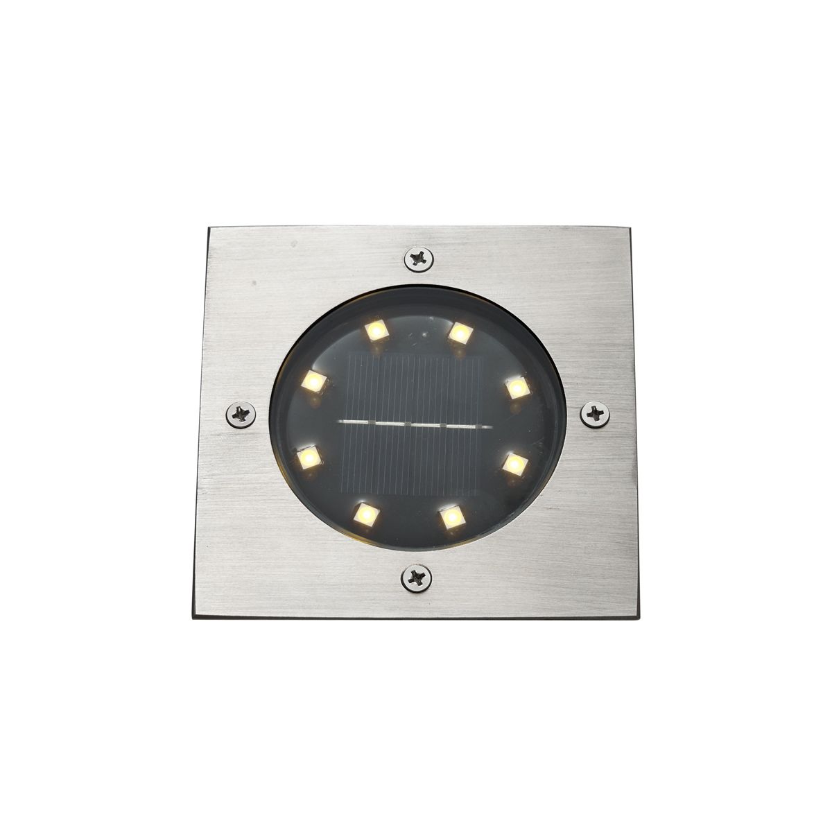 Set van 6 grondspots aluminium vierkant incl. LED IP65 solar - Terry