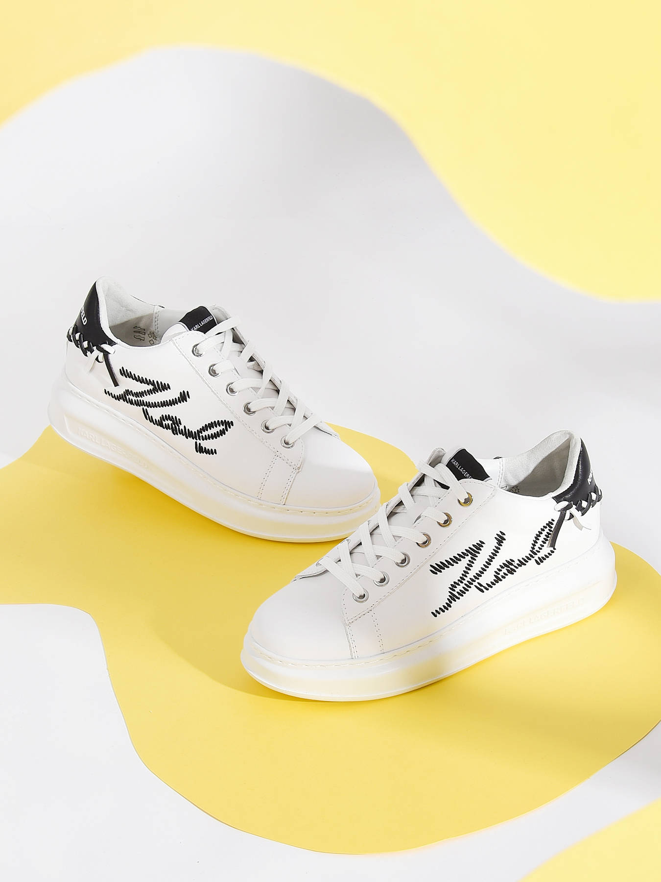 Sneakers Kapri Whipstitch en cuir KARL LAGERFELD