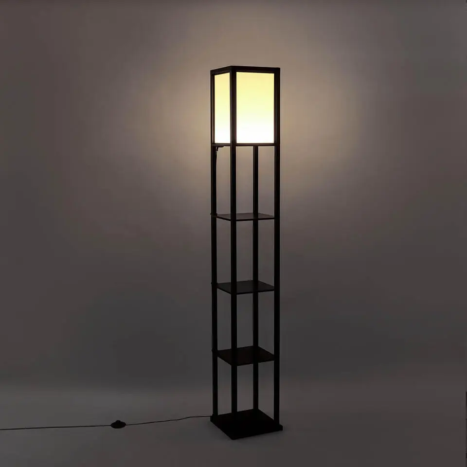 Qazqa vloerlampen nea zwart geïntegreerde led