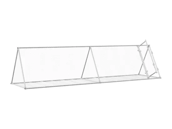 Clapier argenté 400x105x91 cm acier galvanisé