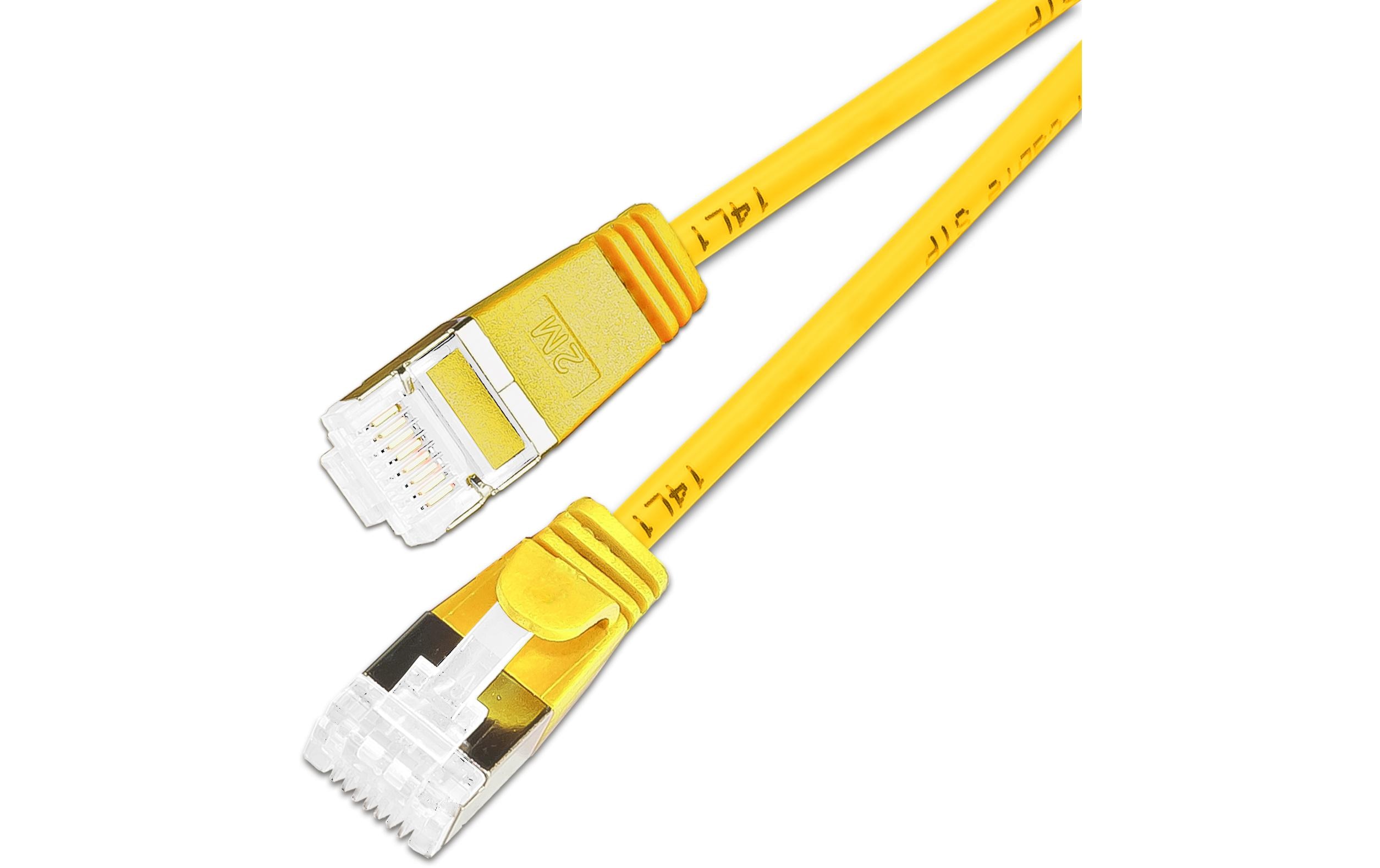 Slimpatchkabel RJ-45, Cat 6A, U/FTP, 3 m, Gelb, 36-Pack<br>SLIM Multipack, 36x 3.0m KAT6A Patchkabel, gelb