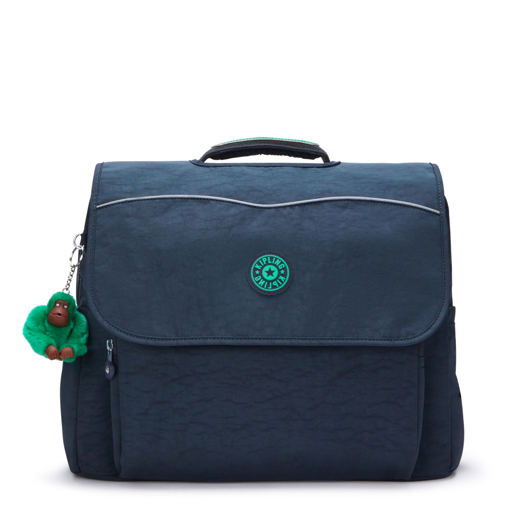 CODIE L Grand cartable avec bretelles rembourrées ajustables - Blue Green Block