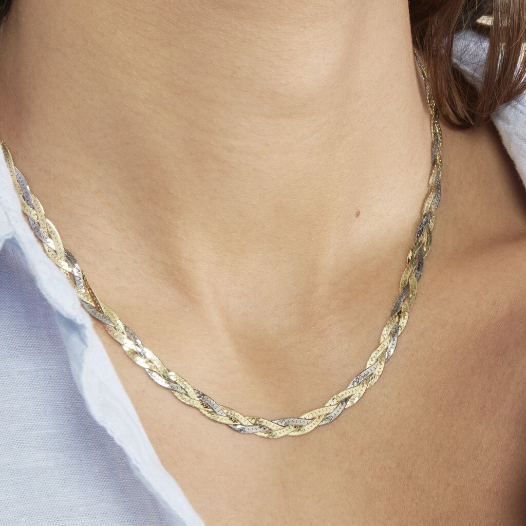 Collier Elae Argent Bicolore