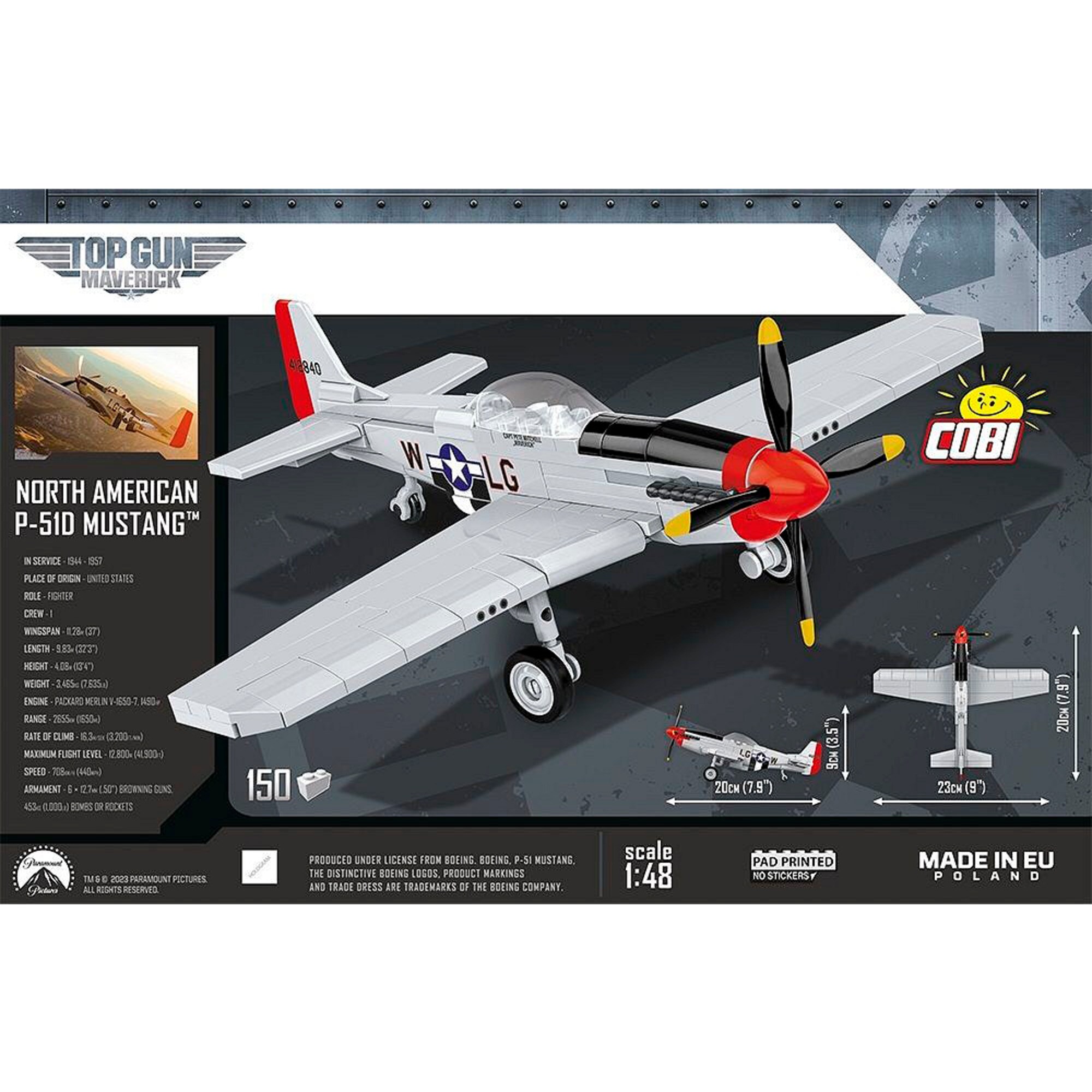 COBI Konstruktionsspielzeug Top Gun Mustang P-54D
