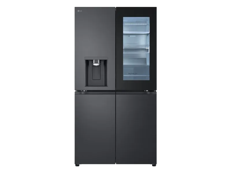 LG GMG960EVJE - Køleskab/fryser - frans dør-bundfryser med vanddispenser, isdispenser - Wi-Fi - bredde: 91.4 cm - dybde: 72.9 cm - højde: 179.2 cm - 638 liter - Klasse E - essens sort stål