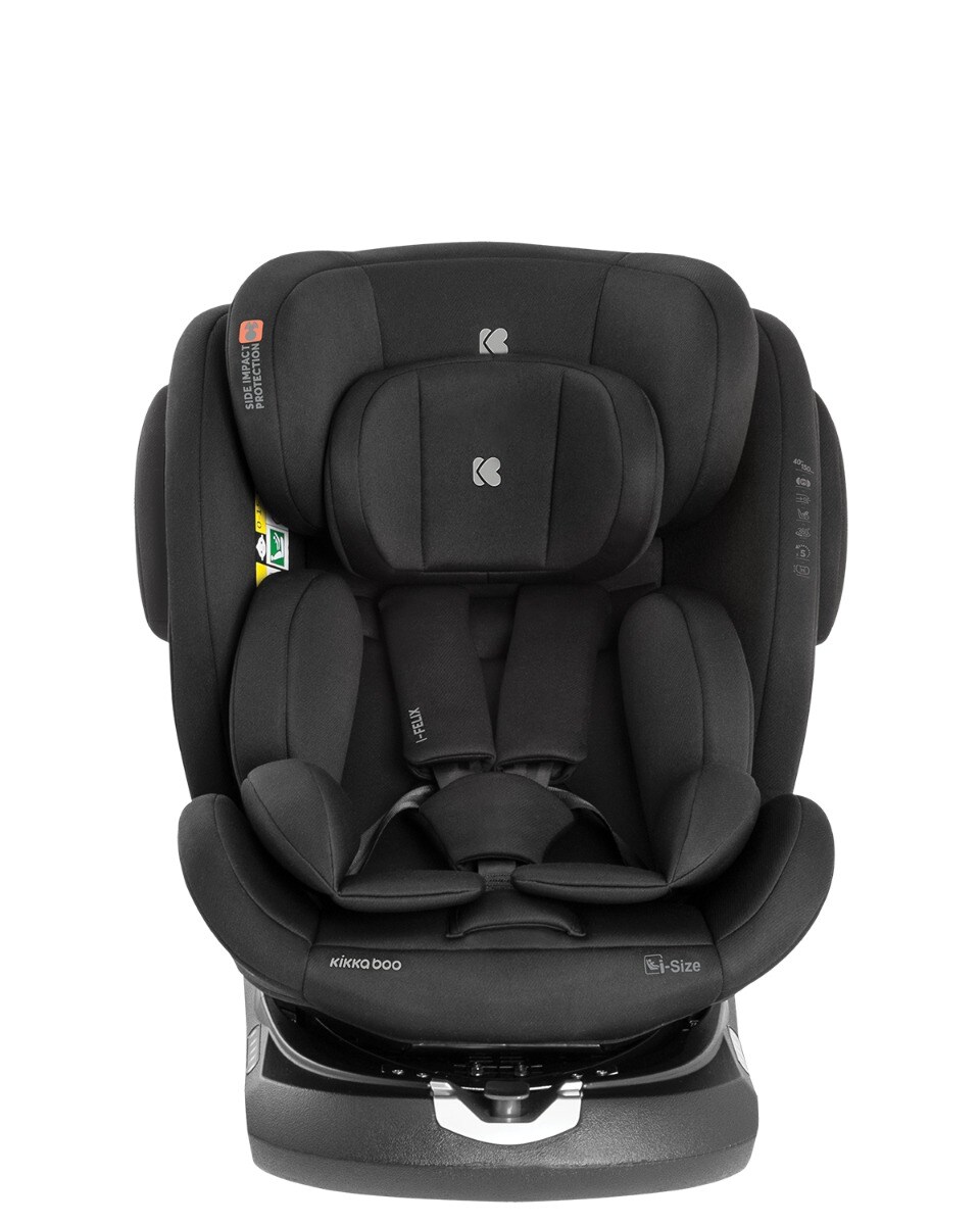 Kikkaboo Kindersitz i-Felix i-Size (40-150cm) Isofix Top Tether 360 Grad Drehung grau