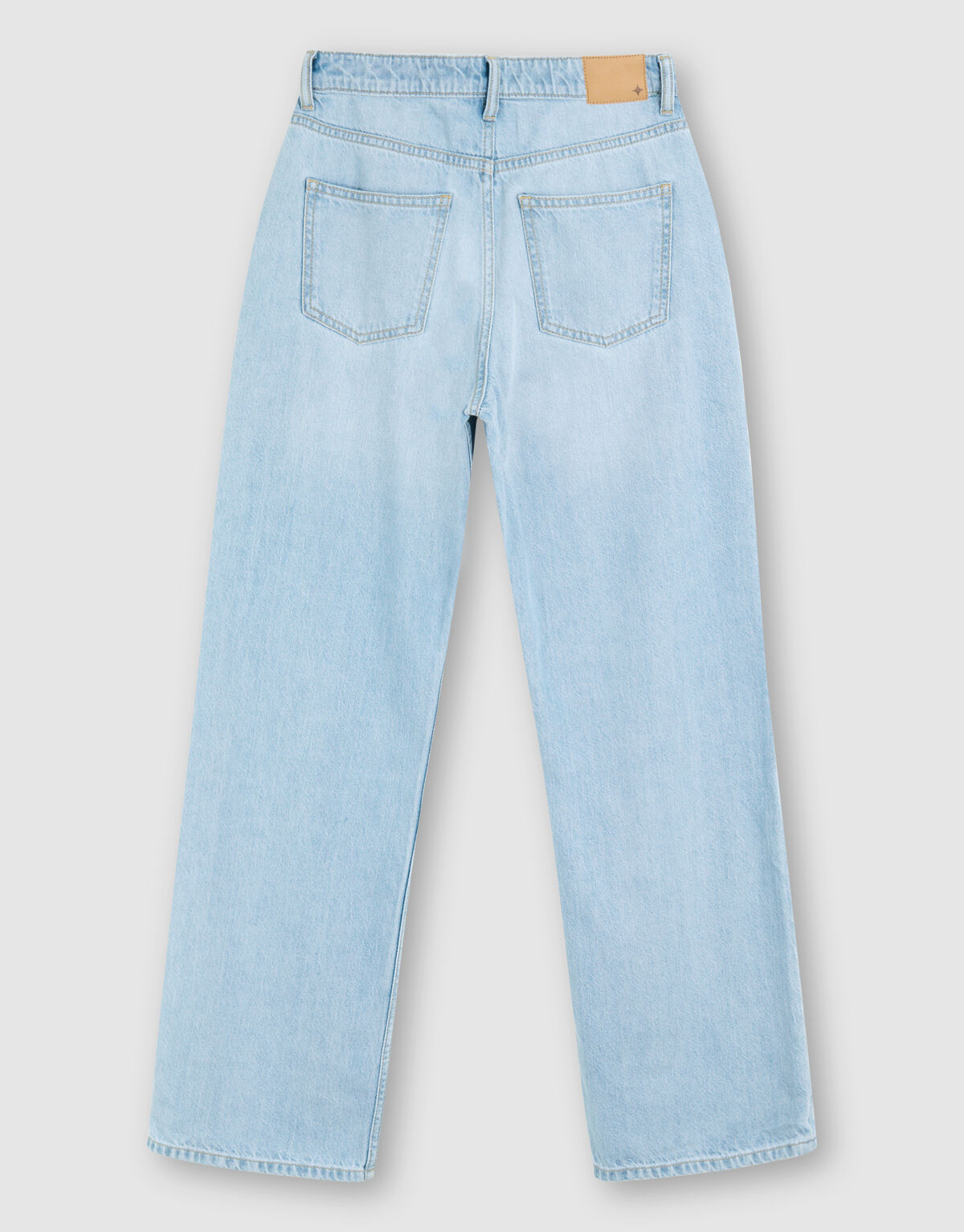 Soft Wide Leg Fit Jeans Bleached