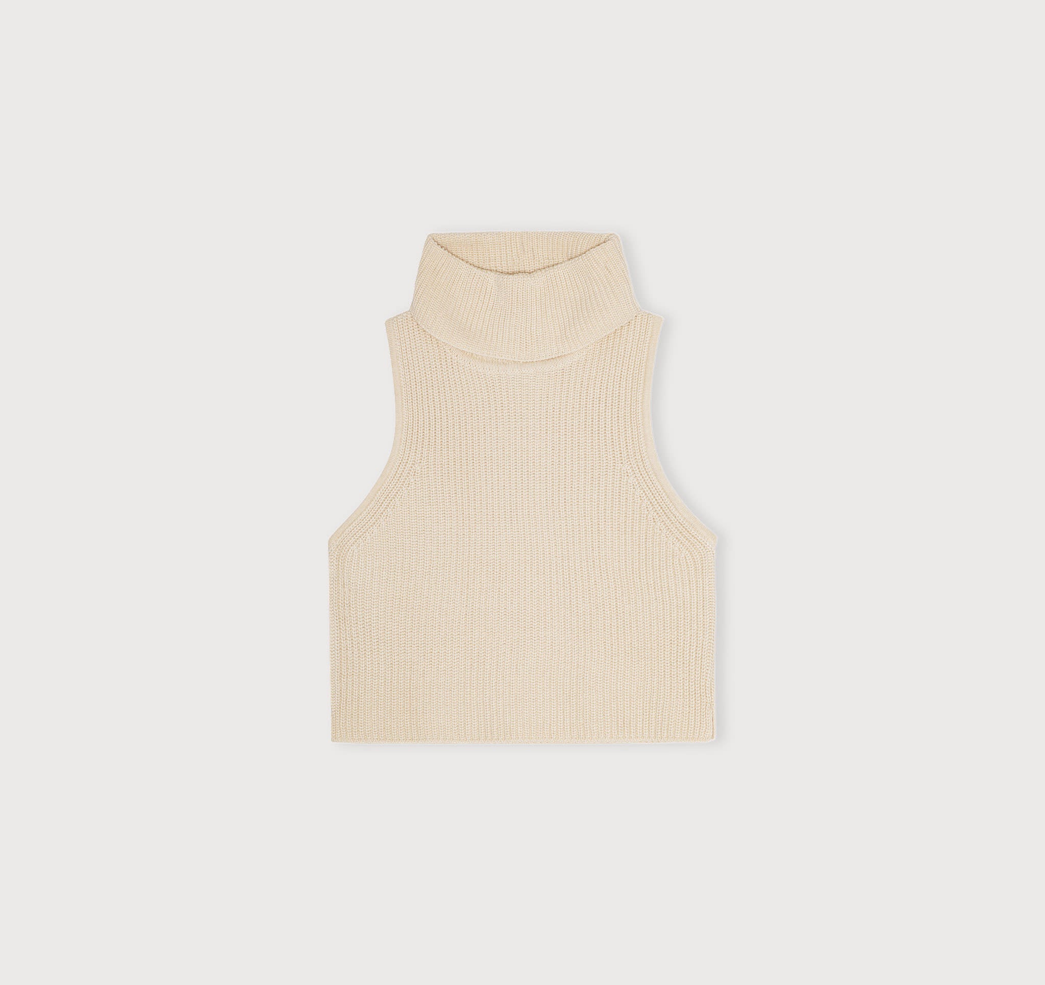 ORGANIC COTTON<br>True Knit Sleeveless Turtleneck