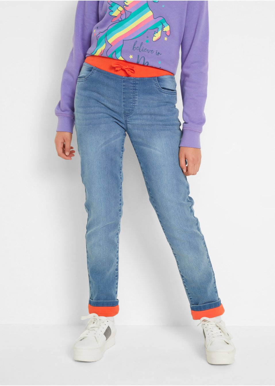 Jean thermo fille avec doublure jersey