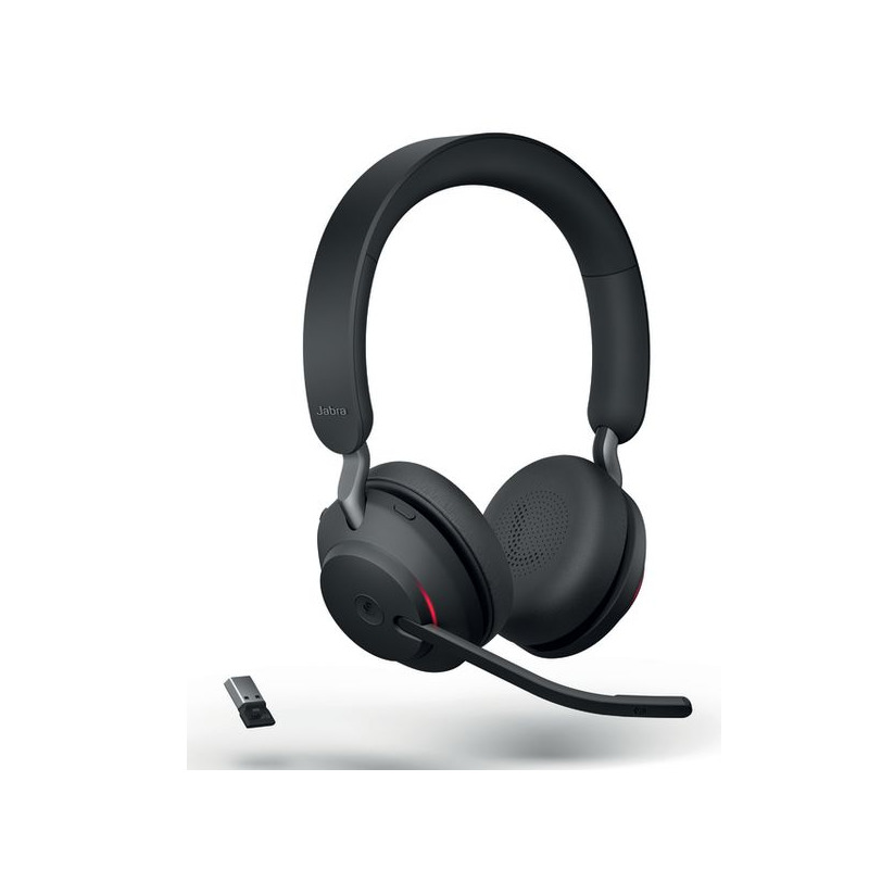 Jabra Evolve2 65 Bluetooth Duo Headset, USB-A, kabellos, schwarz