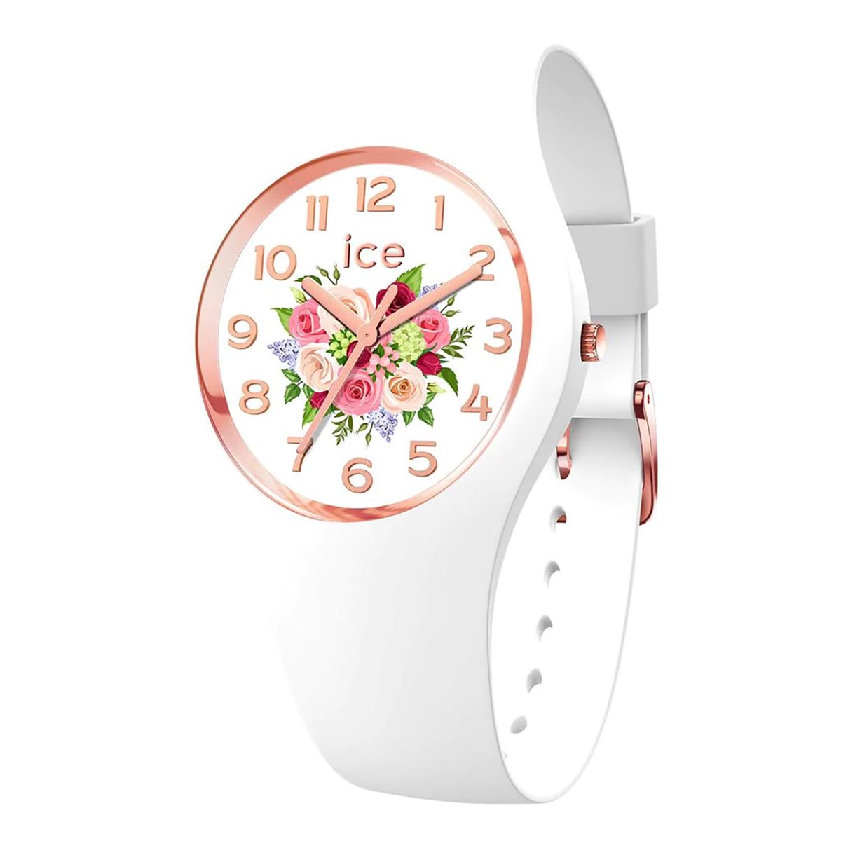 Montre femme ICE flower- White bouquet