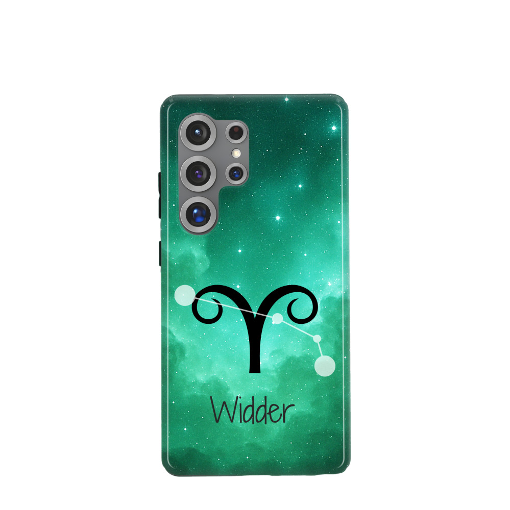Samsung Galaxy S25 Ultra Hybrid (Kunststoff / Gummi) Hülle Widder 2 - Grün