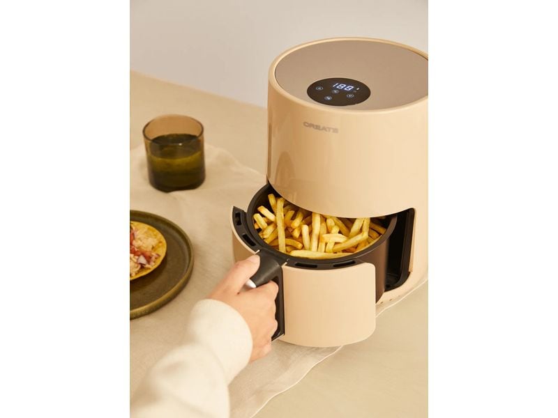Create Heissluft-Fritteuse Air Fryer Sand 1.5 l Kompakter Air Fryer für fettarmes Frittieren und Backen