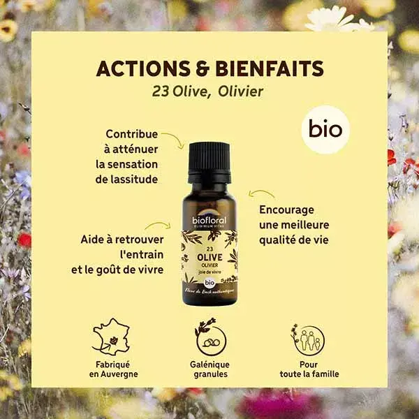 Biofloral 23 Azeite de Oliva Orgânico em Grânulos Florais de Bach 19,5g