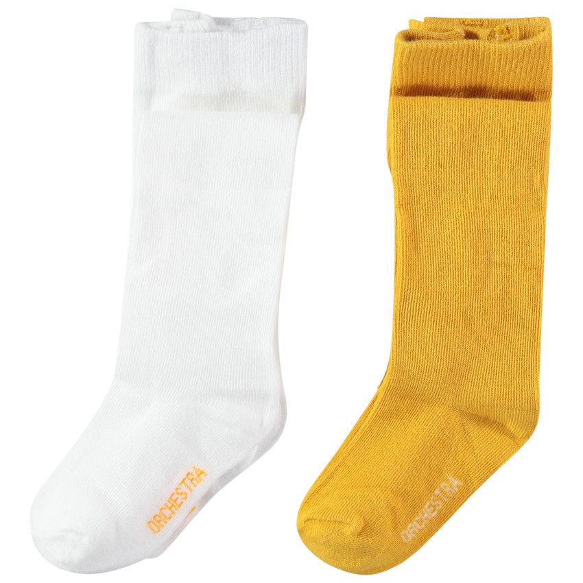 Lot de 2 collants épais - Jaune